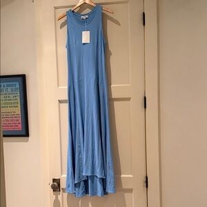 COS Sleeveless Light Blue High-Low Maxi Dress